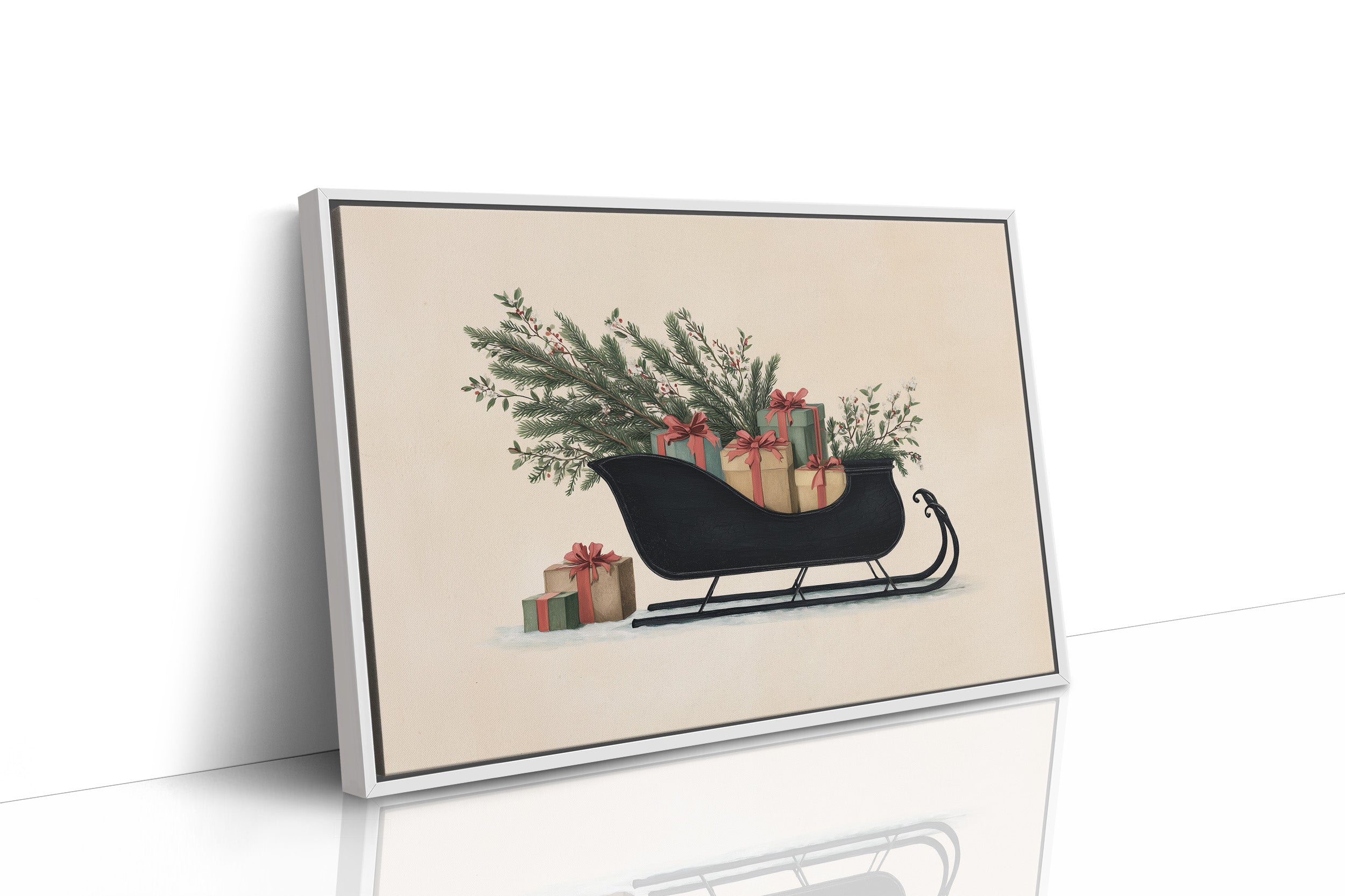 Sleigh Silhouette Carries Winter's Promise