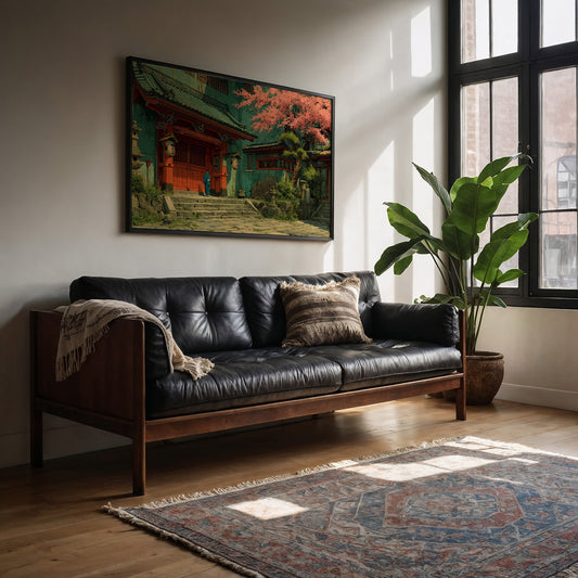 Cherry Blossoms Guard Ancient Temple Gates