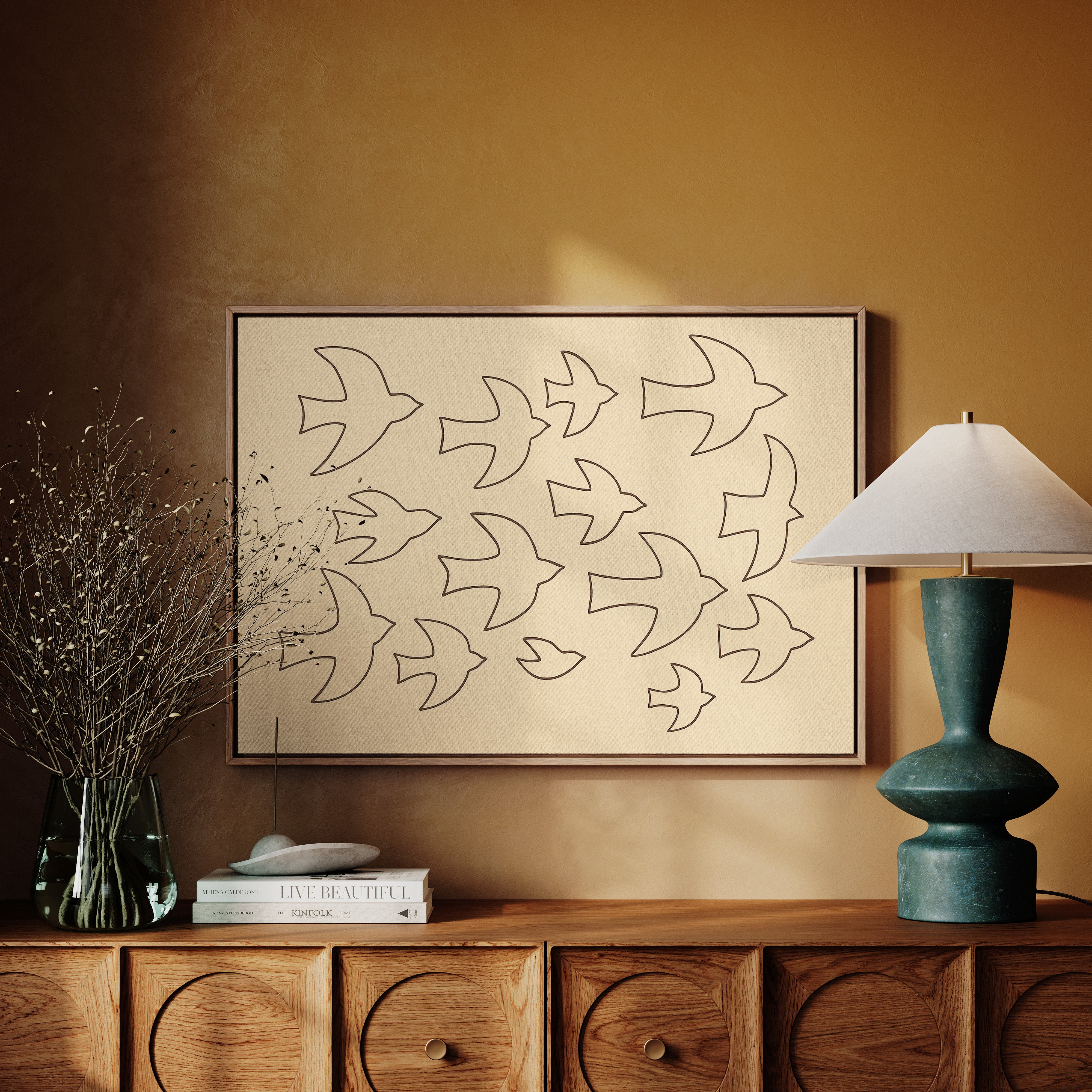 Minimalist Birds in Flight
