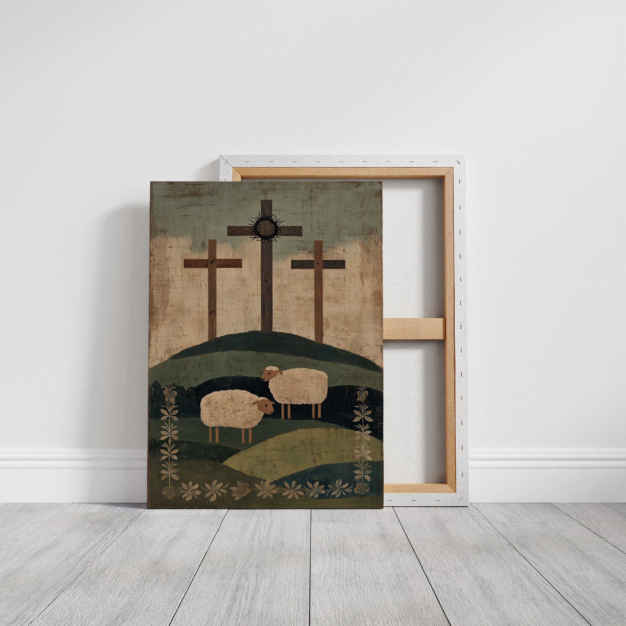 Sheep Graze Below Sacred Hills