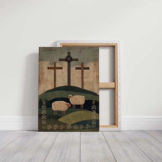 Sheep Graze Below Sacred Hills