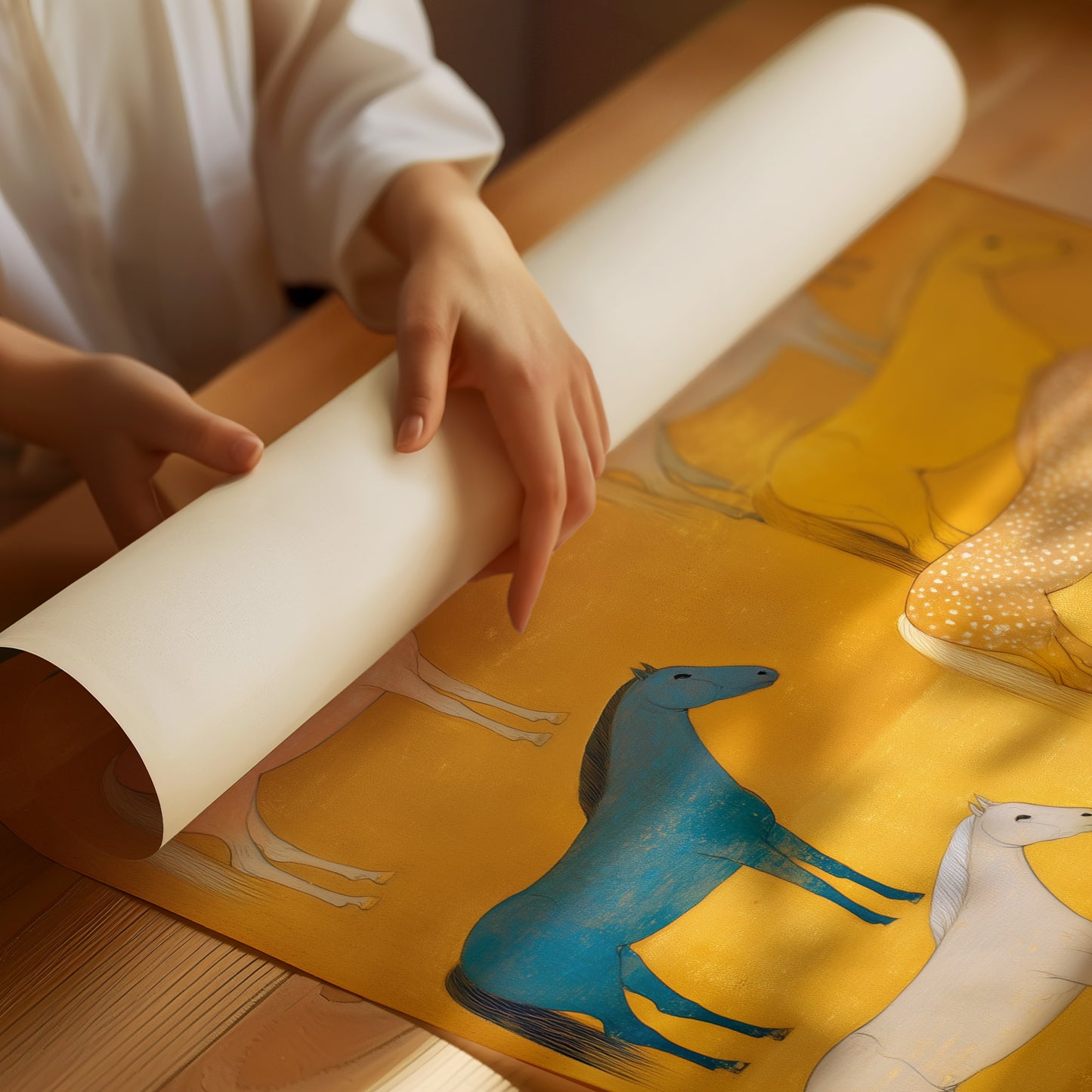 Wild Horses Meet The Golden Hour