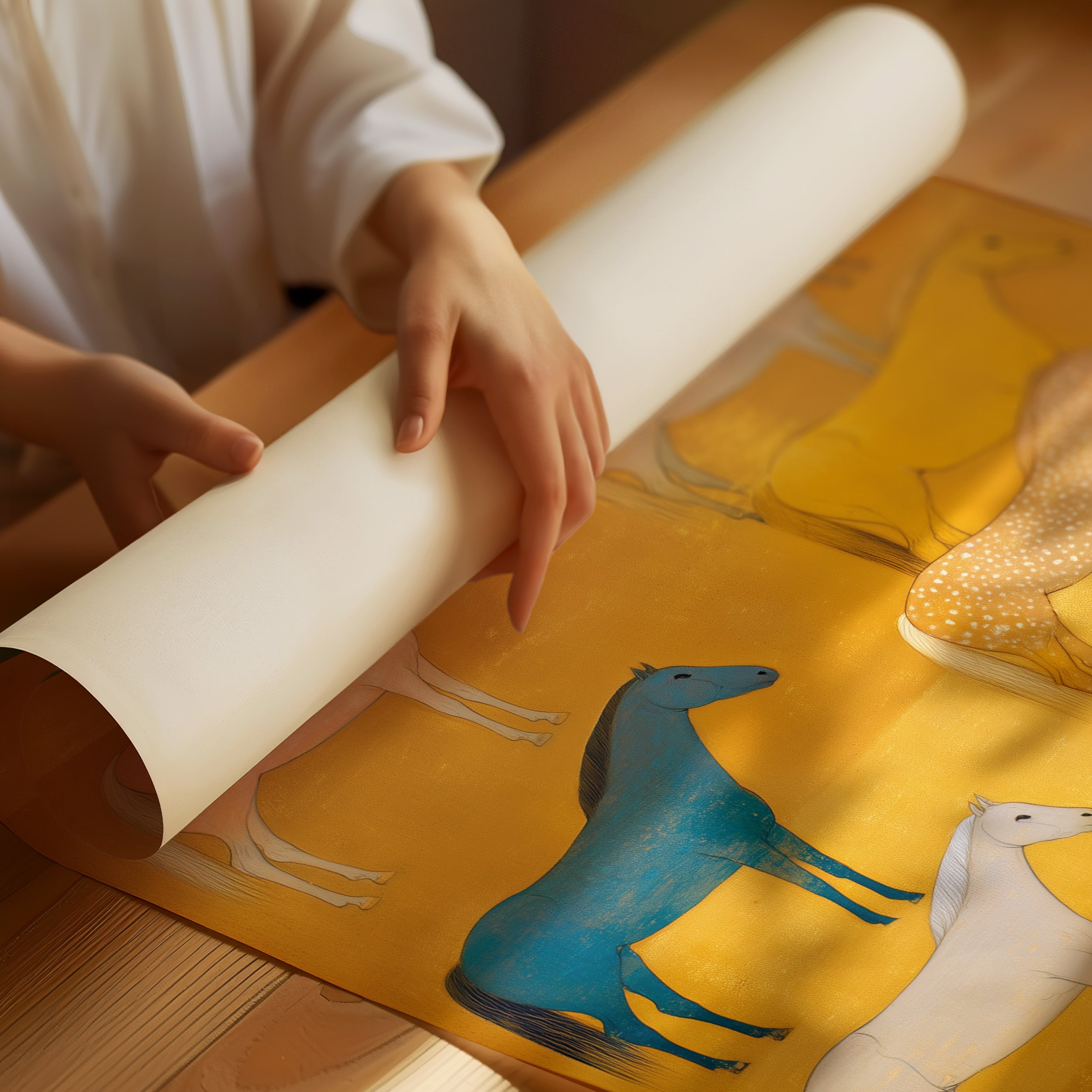 Wild Horses Meet The Golden Hour