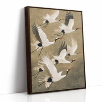 Elegant Japanese Crane Wall Art – Traditional Nature-Inspired Print