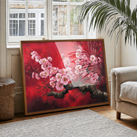 Cherry Blossoms Paint Crimson Dreams