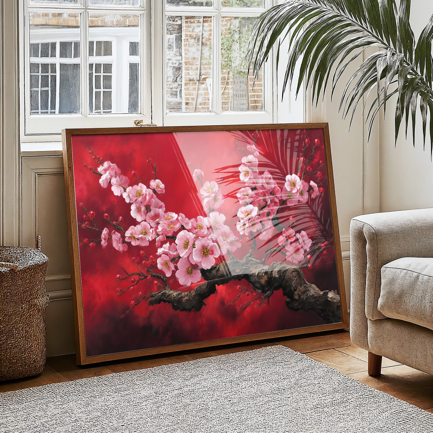 Cherry Blossoms Paint Crimson Dreams