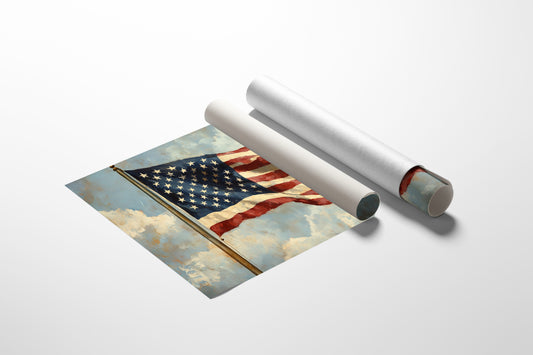 Liberty's Colors Dance Above Summer Clouds