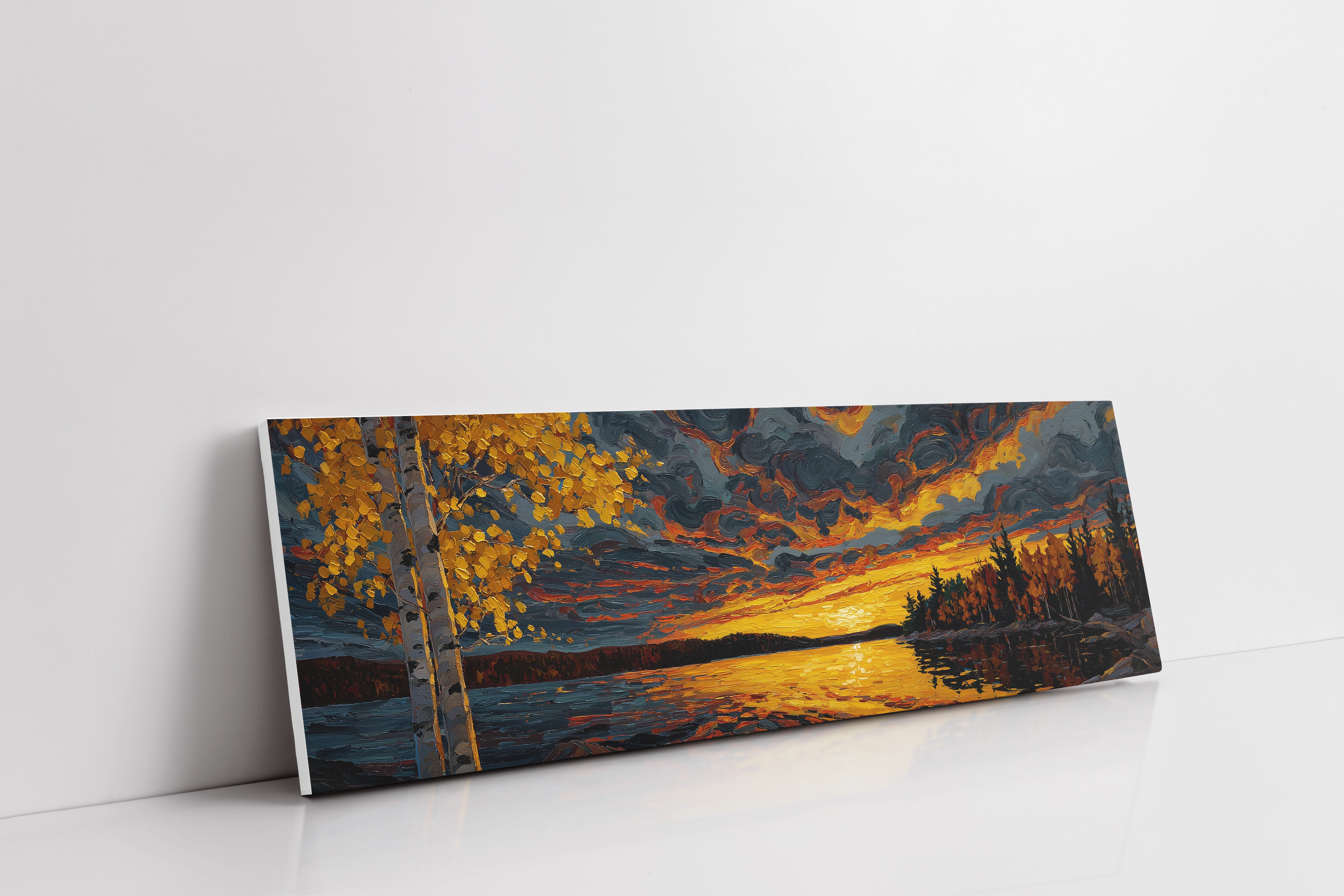 Sunset Across the Autumn Lake