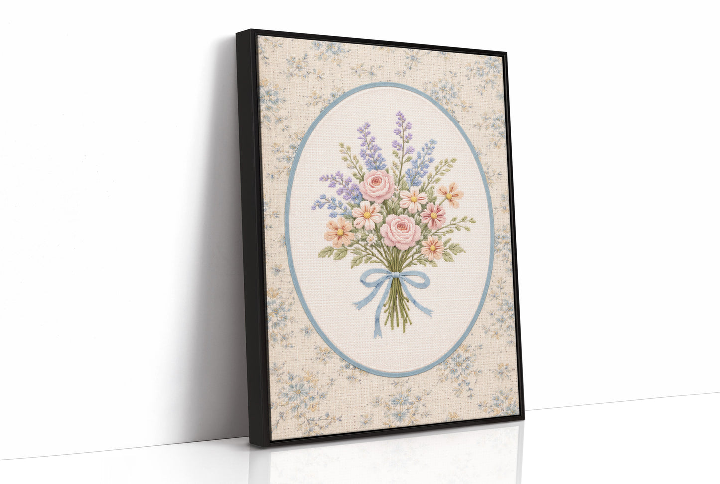 Pastoral Bouquet in Delicate Stitches