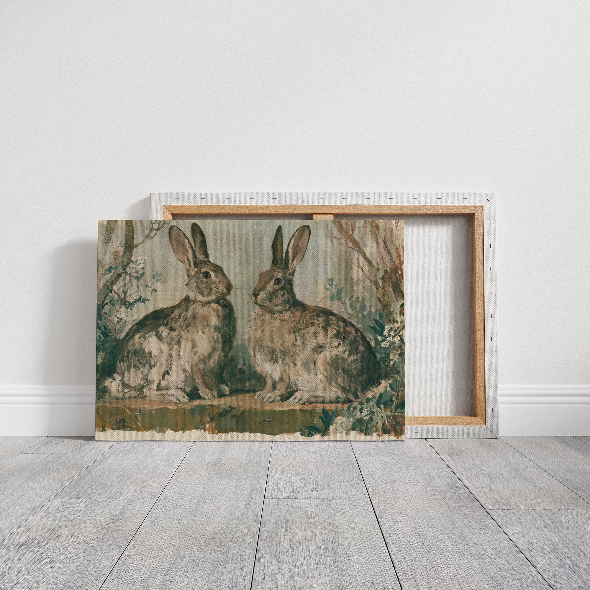 Two Rabbits, One Log