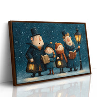 The Carolers Sing By Lamplight