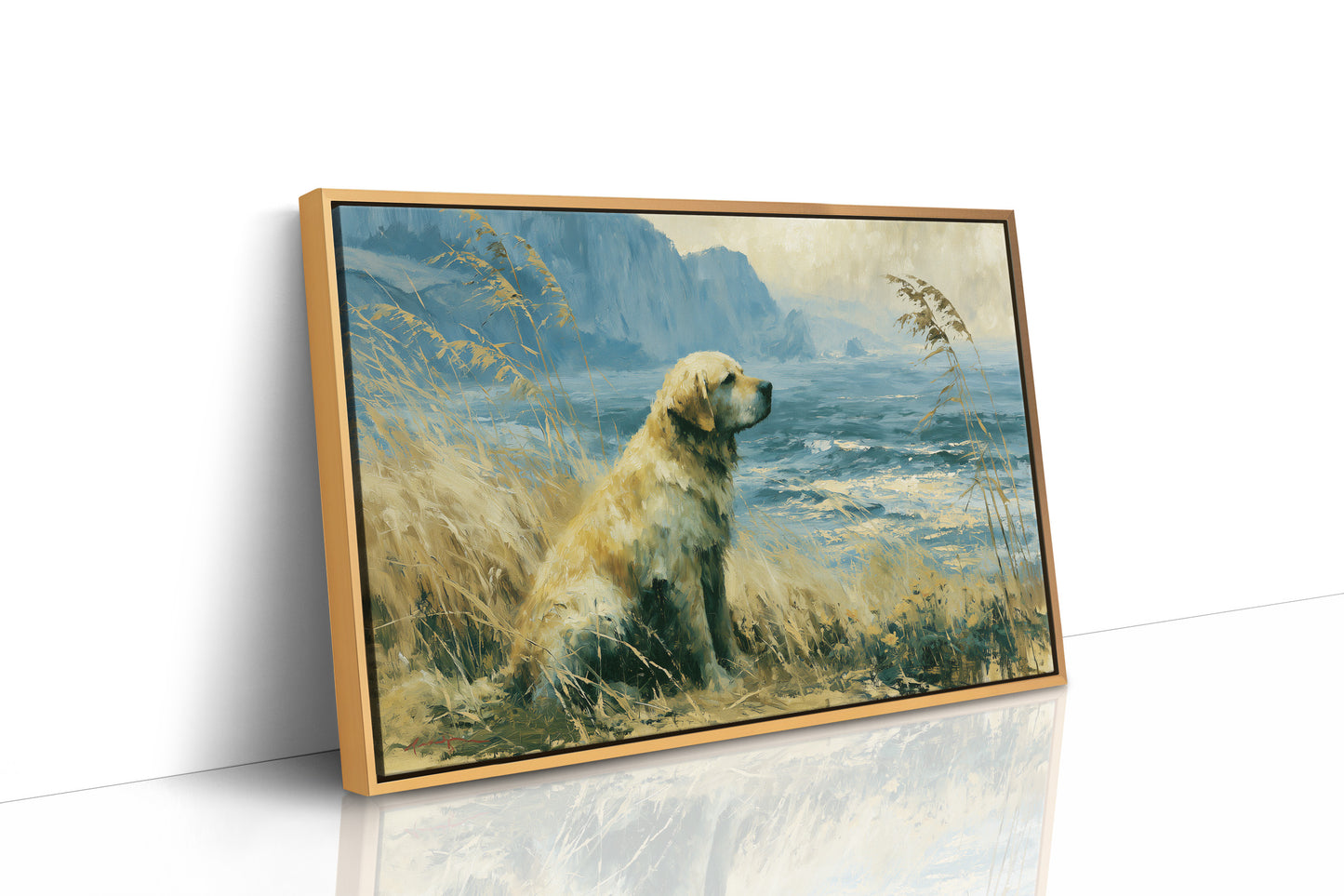 Golden Retriever, Coastal Cliffs
