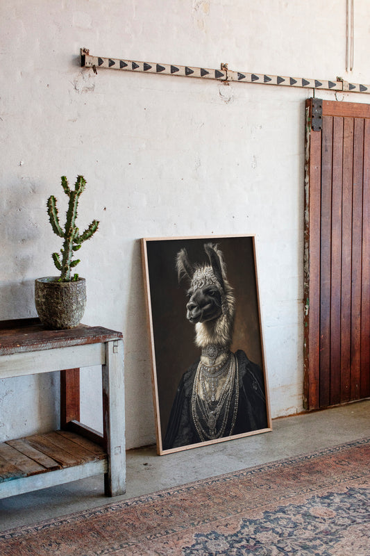 Regal Llama Adorned in Jewels