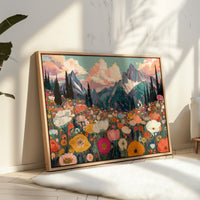 Alpine Meadows Bloom Under Peaks