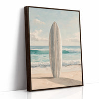 Weathered Board Awaits Morning Tide