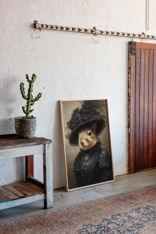 Regal Squirrel in Victorian Attire