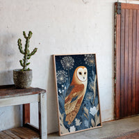 Barn Owl Amidst Ethereal Flora