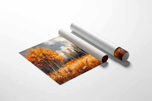 Autumn Meadow Sings Through Birch Lines