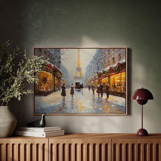 Winter Lights Glow On Paris Streets
