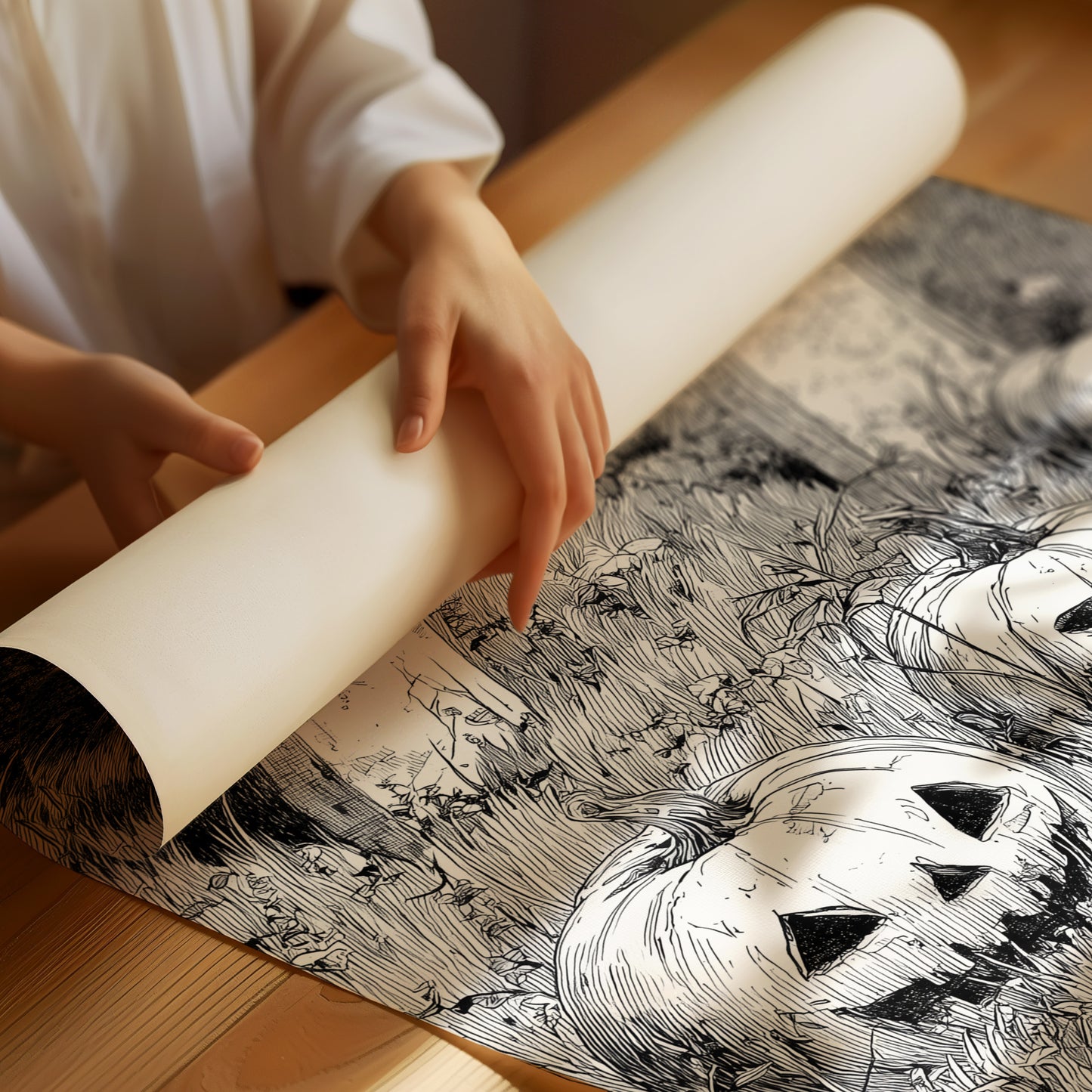 Midnight Grins Among Stone Memories