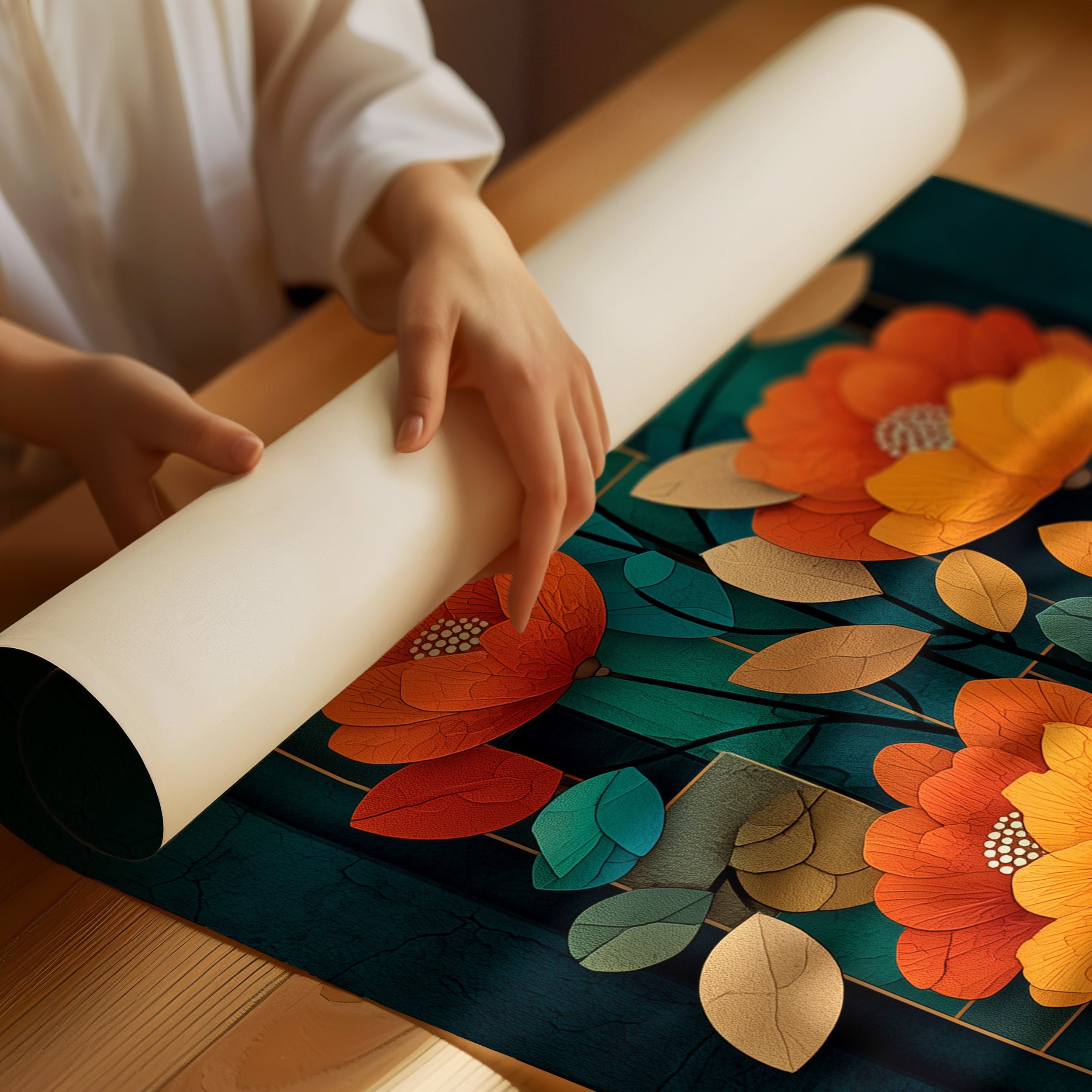 Golden Poppies In Midnight Alcove