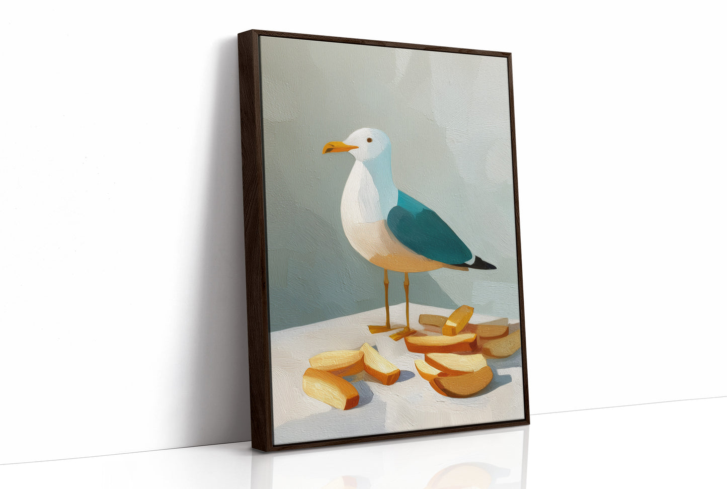 Shoreline Snack Among Bread Crumbs