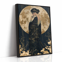 Woman Cloaked In Starlight Gown