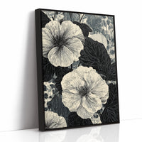 Hibiscus in Fine Black Ink
