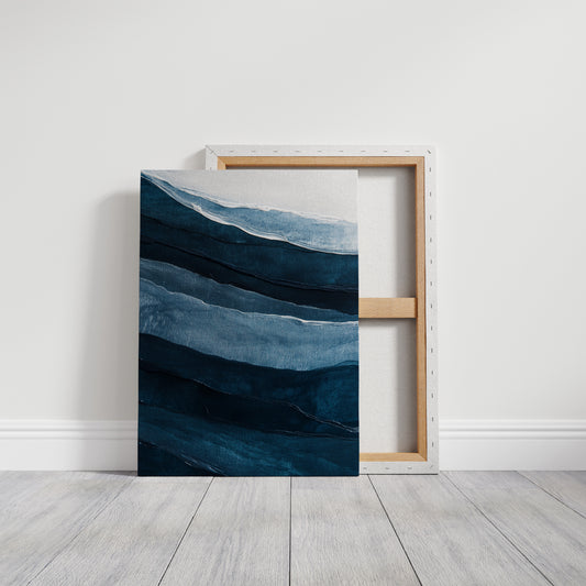 Serene Ocean Waves Abstract Painting