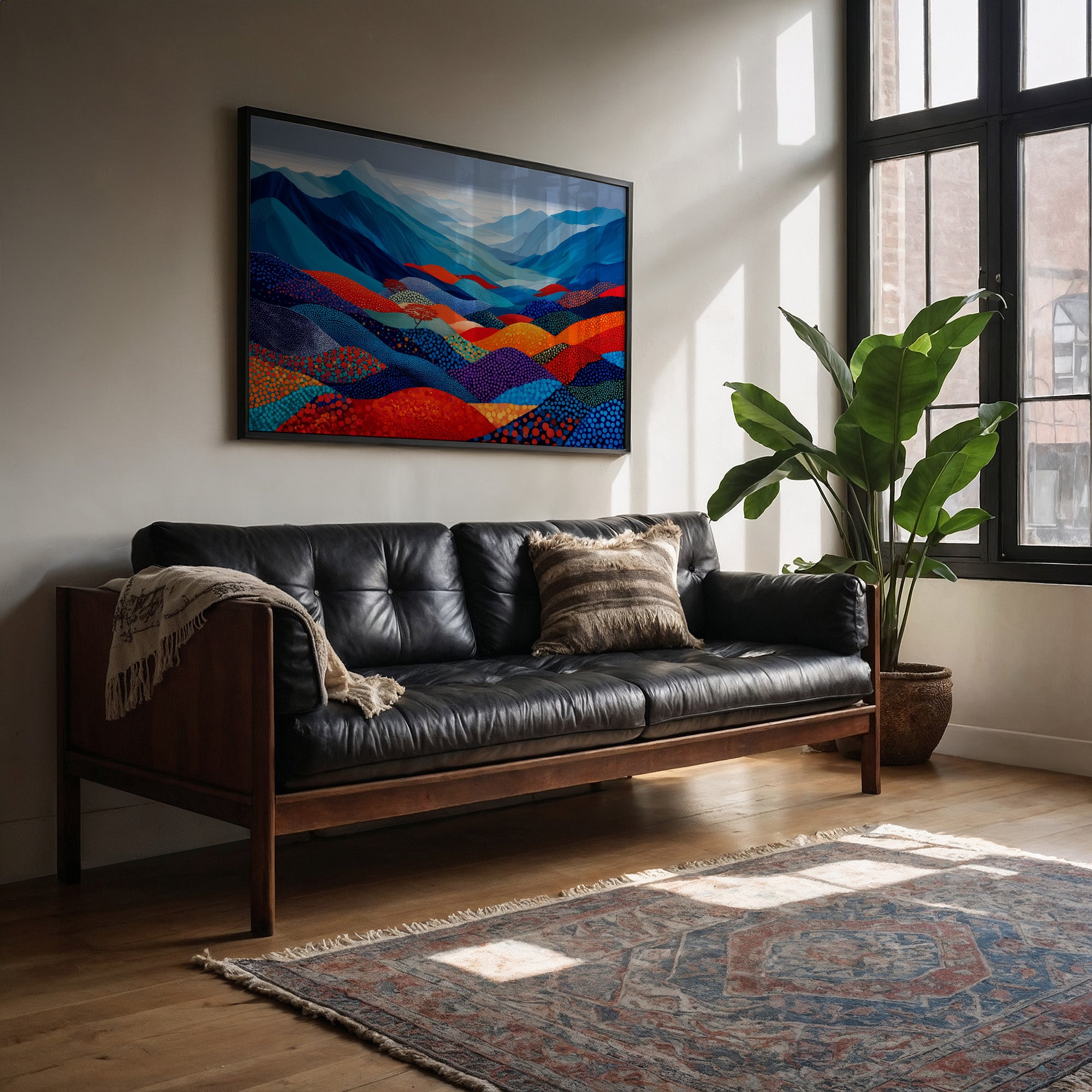 Mountain Dreams In Patchwork Blue