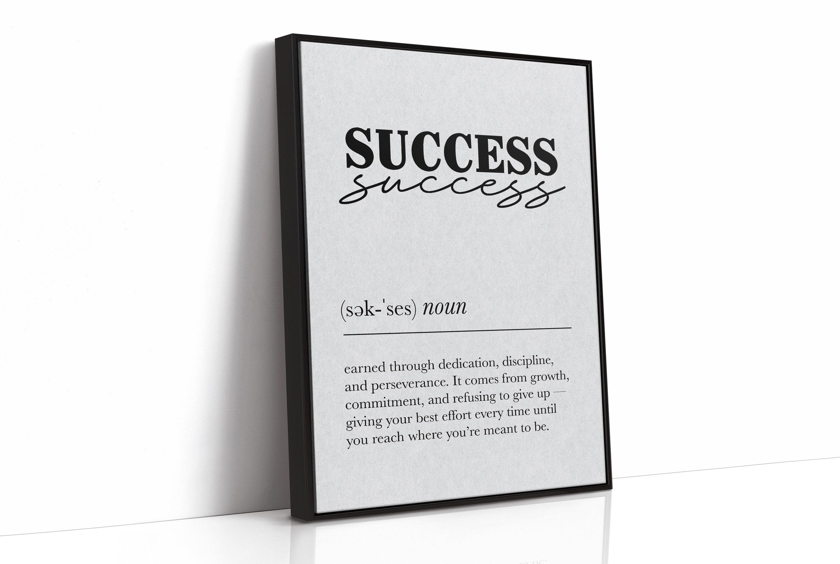 Success Definition Minimalist Typography Print