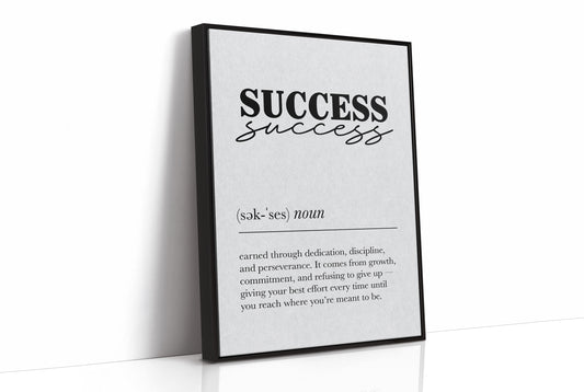 Success Definition Minimalist Typography Print