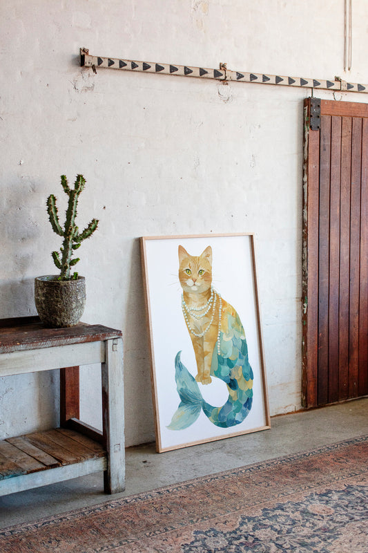 Emerald Tides and Feline Grace