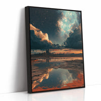 Nebula Sky Over Desert Salt Flats