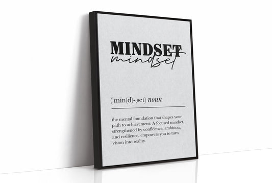 Mindset Definition Minimalist Typography Print