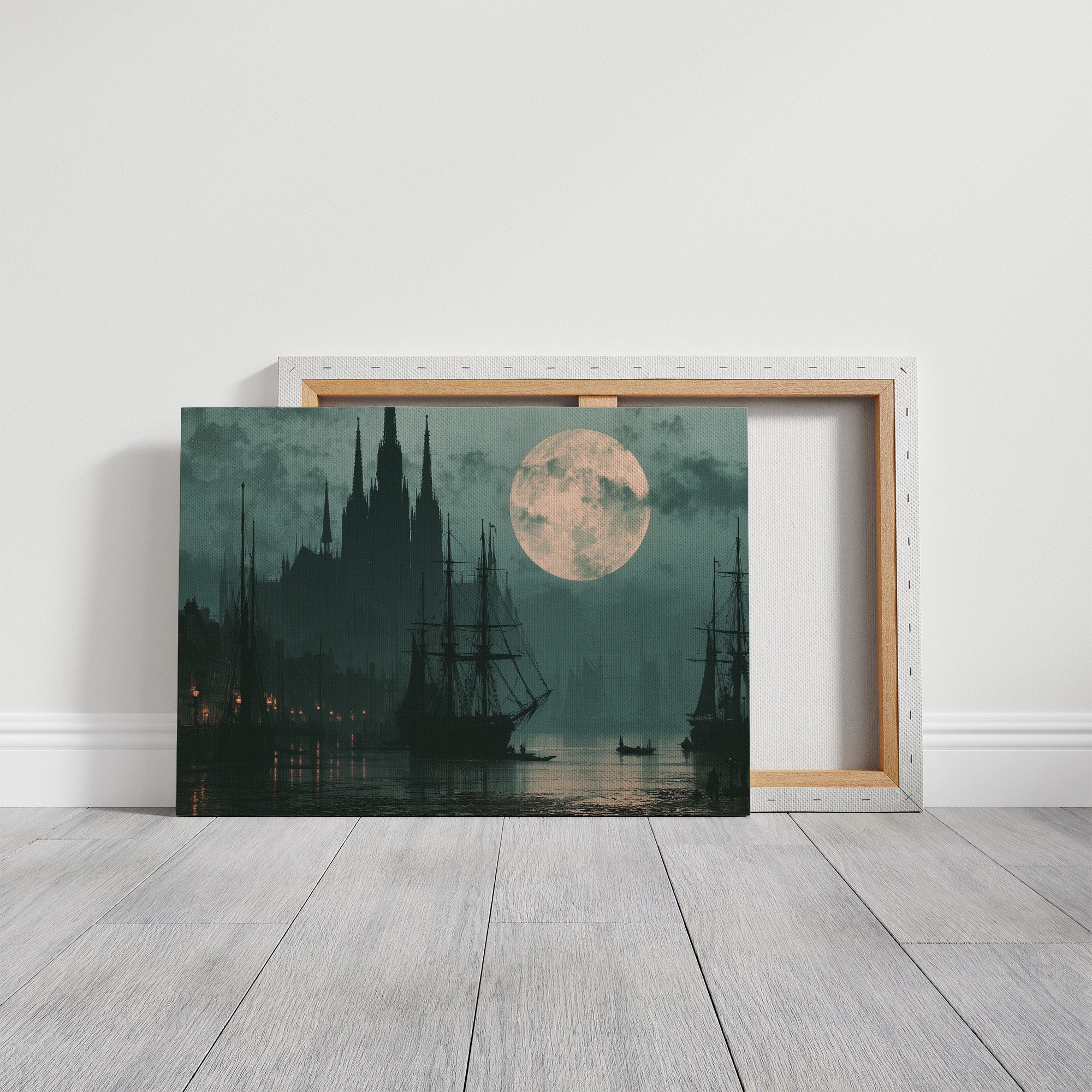 Moonrise Over The Old Harbor
