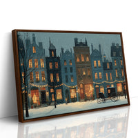 Snowfall on Old Cobblestone