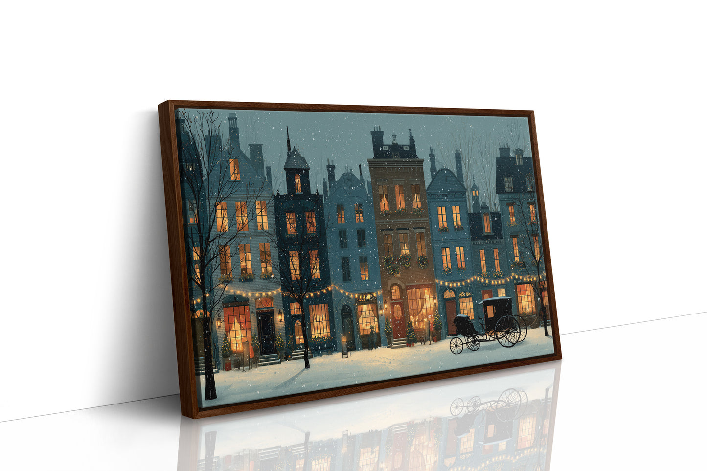 Snowfall on Old Cobblestone
