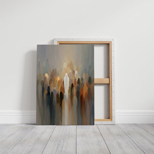 Figures Blurred By Morning Fog