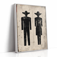 Western Restroom Silhouettes
