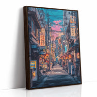 Vibrant Tokyo Street Art Print – Neon Cityscape Aesthetic