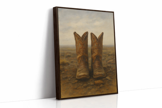 Western Boots Still Life – Cowboy Art Print