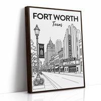 Fort Worth, Marquee Line Art