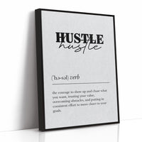 Hustle Definition Minimalist Typography Print