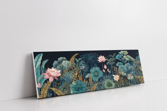 Lotus Garden Under Midnight Blue