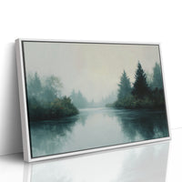 Evergreens Reflect Upon Still Waters