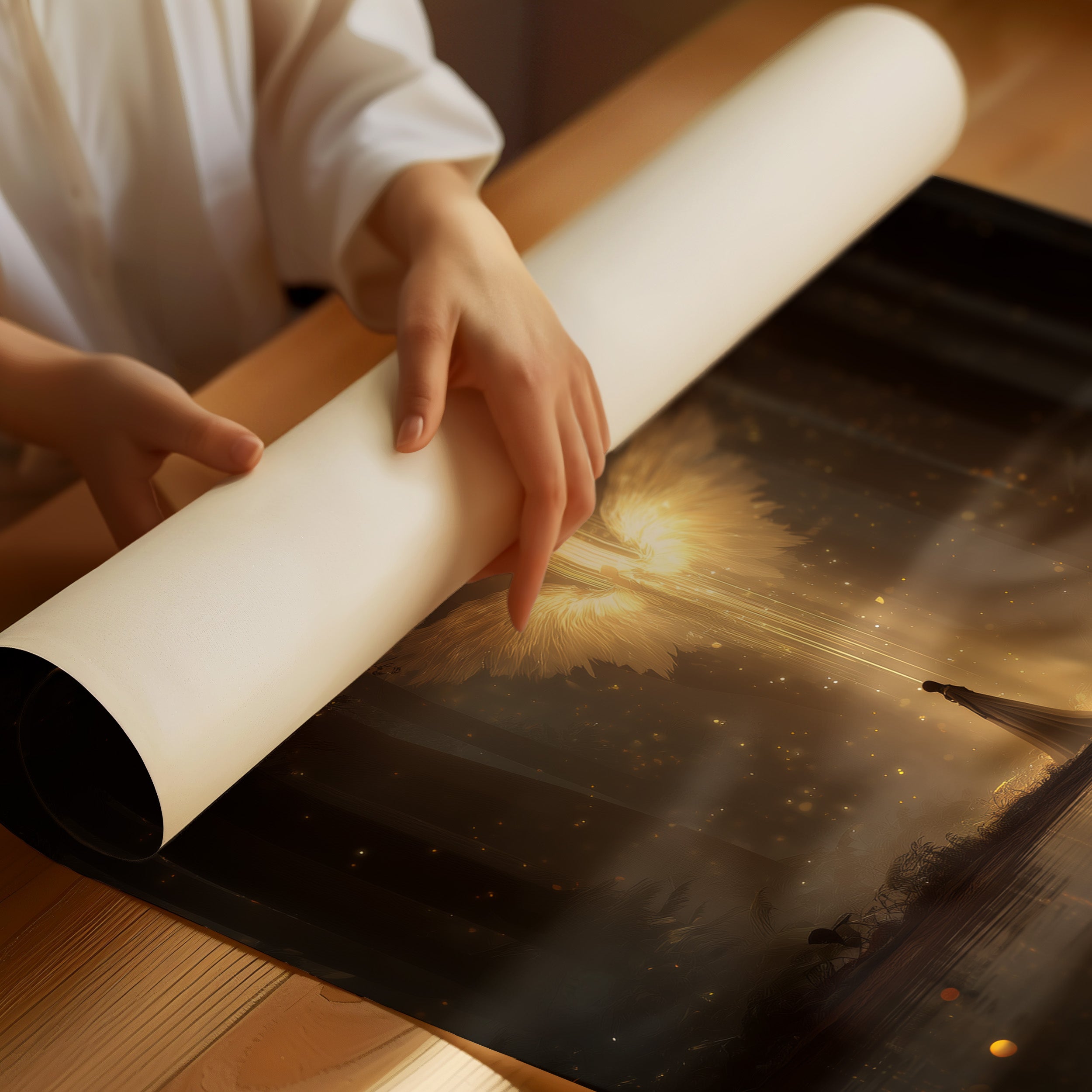 Divine Light Breaks Through Forest