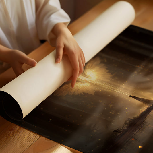 Divine Light Breaks Through Forest