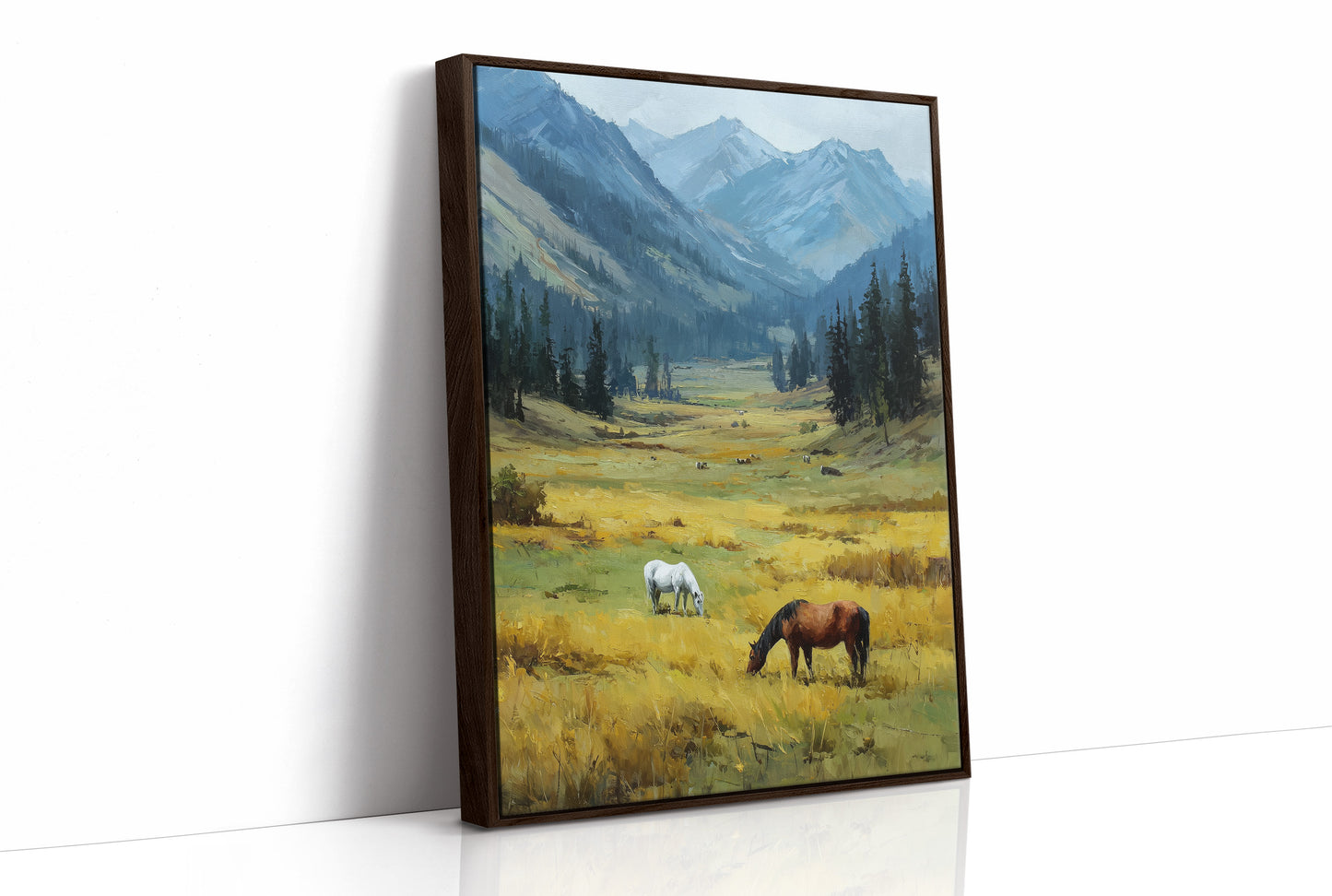 Two Horses, One Quiet Valley