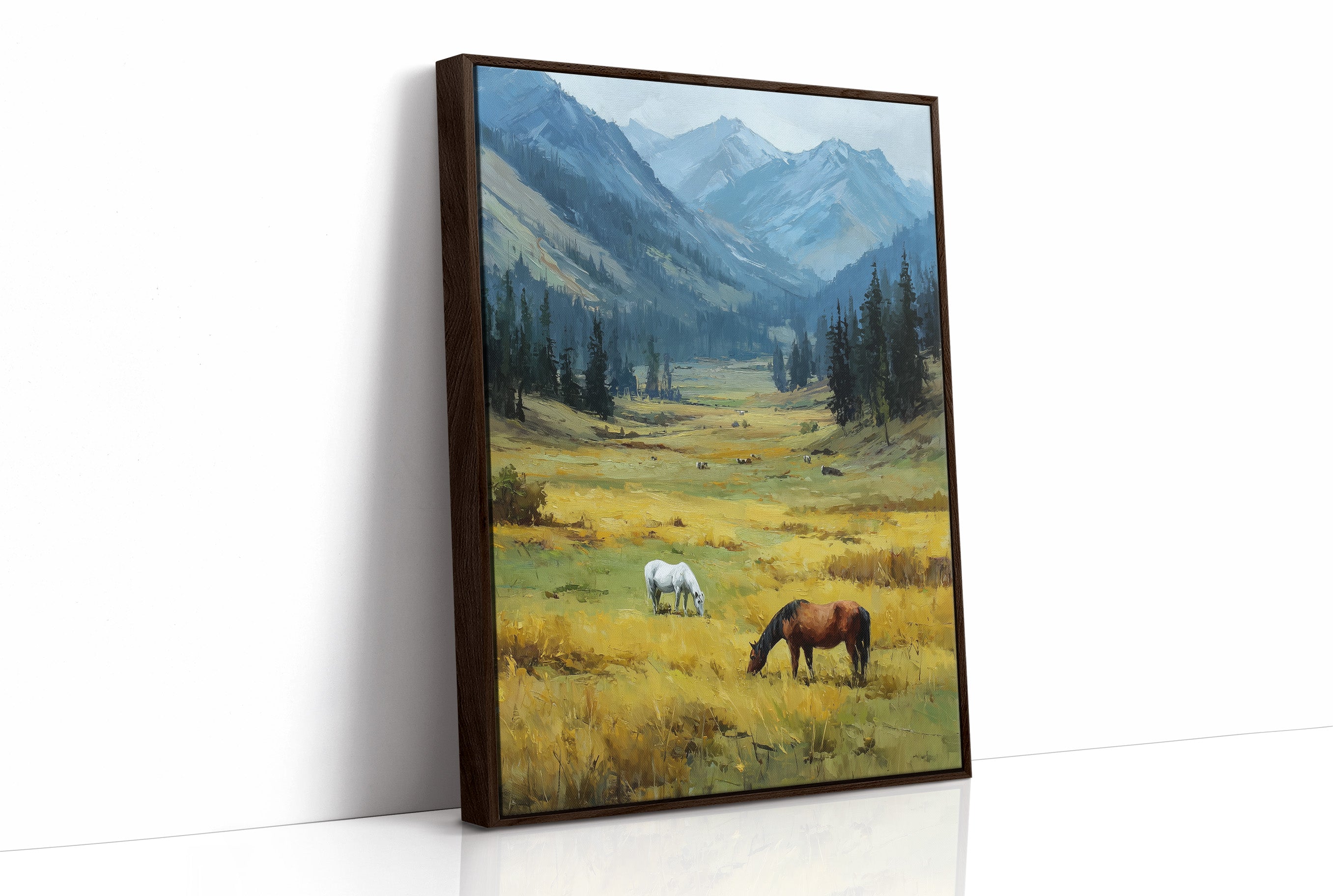 Two Horses, One Quiet Valley